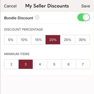 if you add 3 garments to a bundle you will get a 20% discount